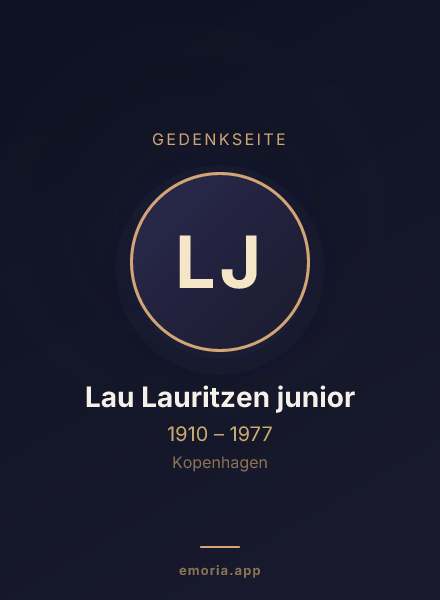 Gedenkportrait von Lau Lauritzen junior