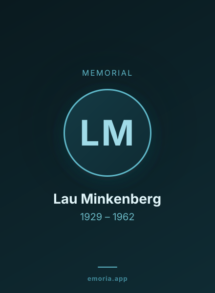 Memorial portrait of Lau Minkenberg