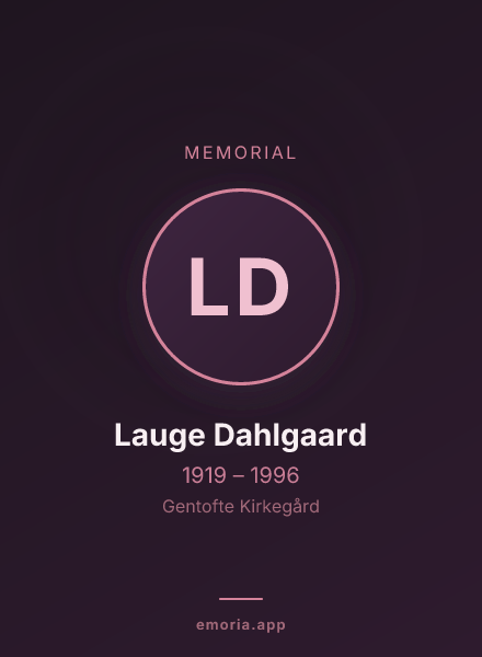 Memorial portrait of Lauge Dahlgaard
