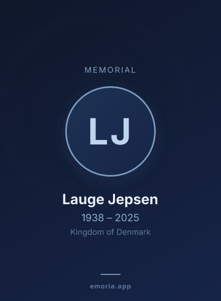 Memorial portrait of Lauge Jepsen