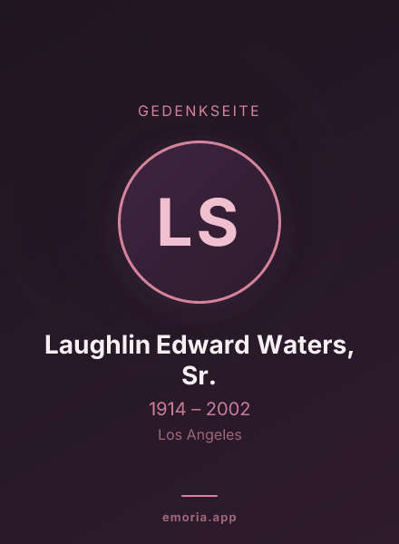 Gedenkportrait von Laughlin Edward Waters, Sr.