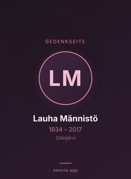 Gedenkportrait von Lauha Männistö
