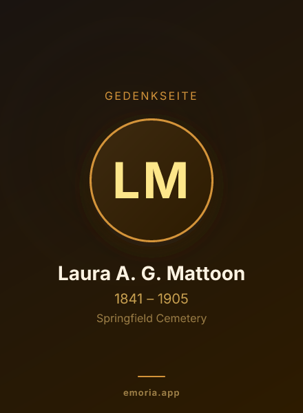 Gedenkportrait von Laura A. G. Mattoon