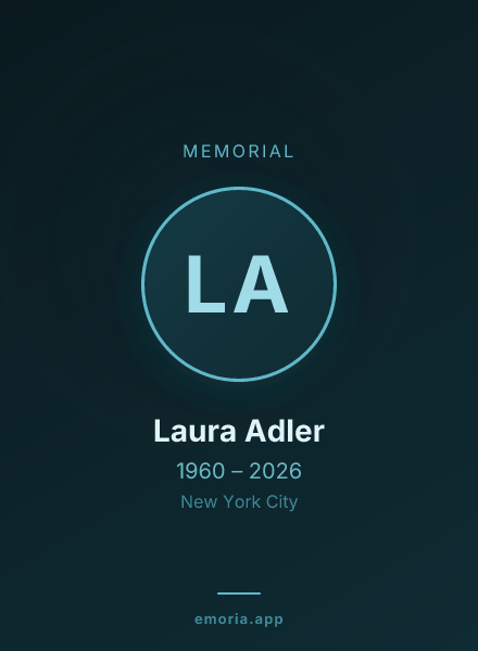 Memorial portrait of Laura Adler