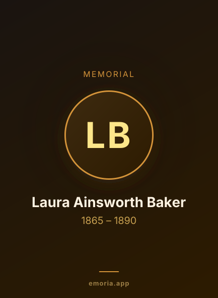 Memorial portrait of Laura Ainsworth Baker
