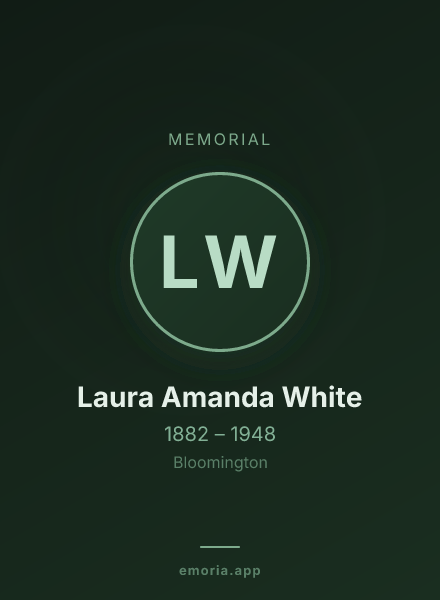 Memorial portrait of Laura Amanda White