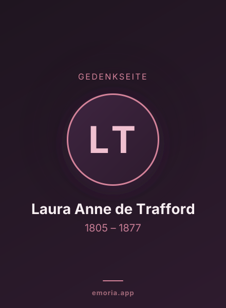Gedenkportrait von Laura Anne de Trafford