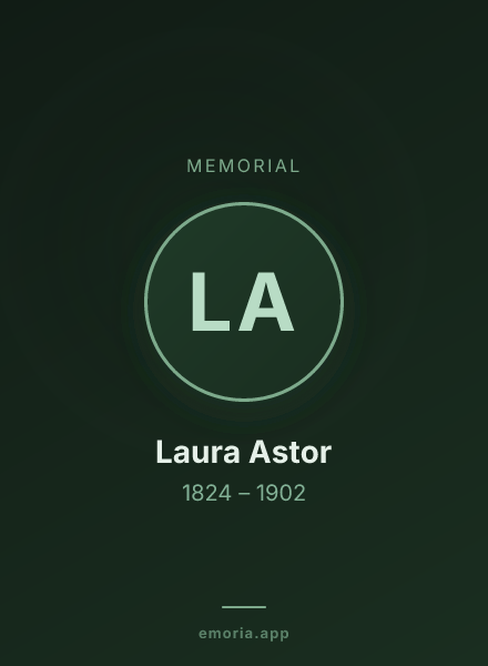 Memorial portrait of Laura Astor