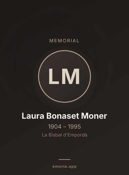 Memorial portrait of Laura Bonaset Moner