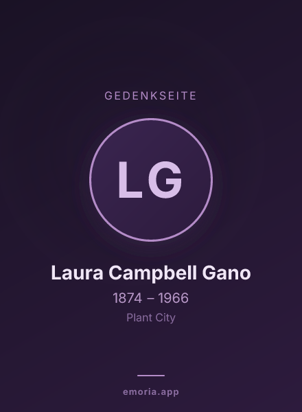 Gedenkportrait von Laura Campbell Gano