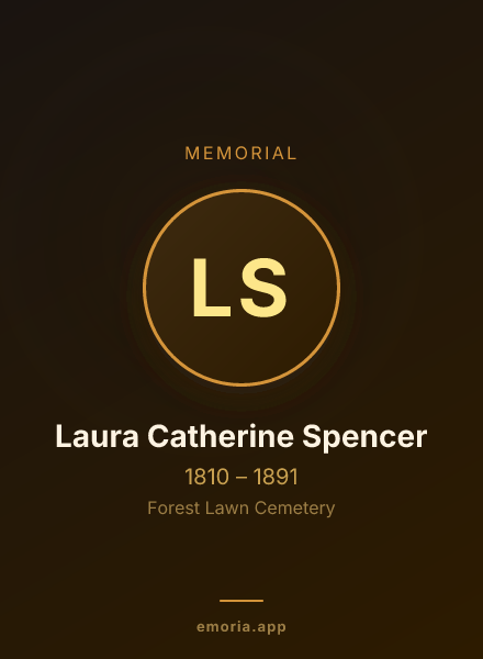 Memorial portrait of Laura Catherine Spencer