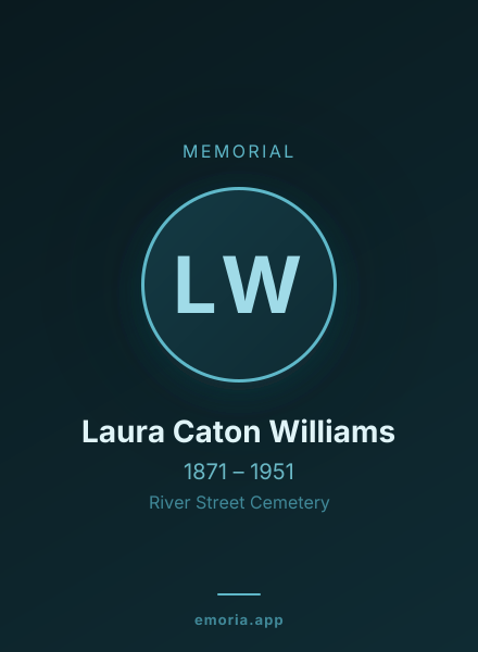 Memorial portrait of Laura Caton Williams