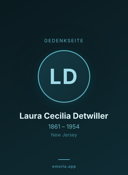 Gedenkportrait von Laura Cecilia Detwiller