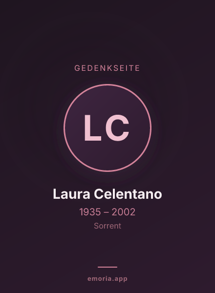 Gedenkportrait von Laura Celentano
