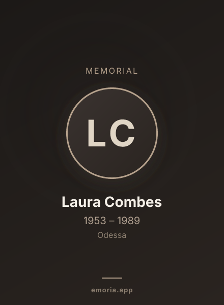 Memorial portrait of Laura Combes
