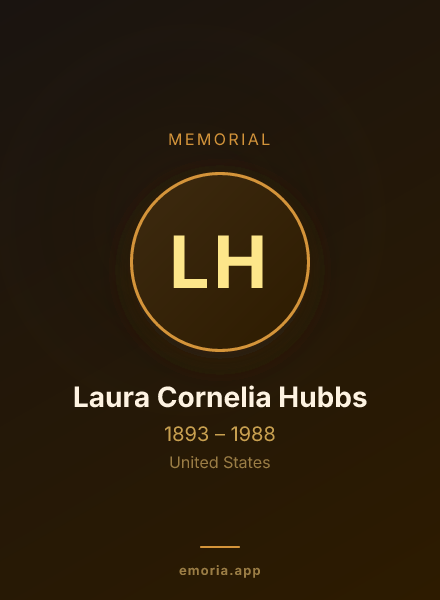 Memorial portrait of Laura Cornelia Hubbs
