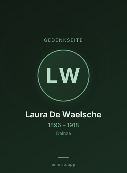 Gedenkportrait von Laura De Waelsche