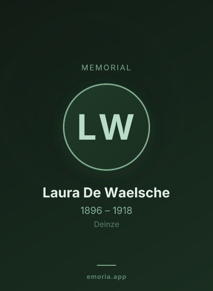 Memorial portrait of Laura De Waelsche