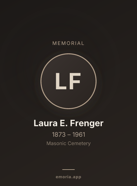 Memorial portrait of Laura E. Frenger