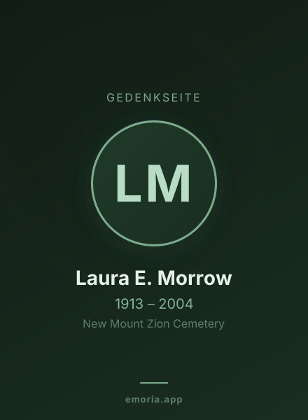 Gedenkportrait von Laura E. Morrow