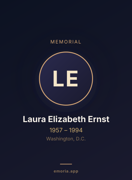 Memorial portrait of Laura Elizabeth Ernst