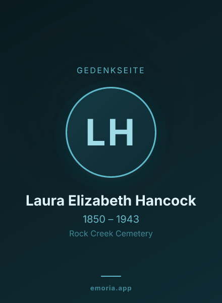 Gedenkportrait von Laura Elizabeth Hancock
