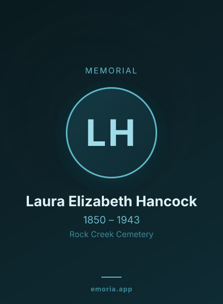 Memorial portrait of Laura Elizabeth Hancock