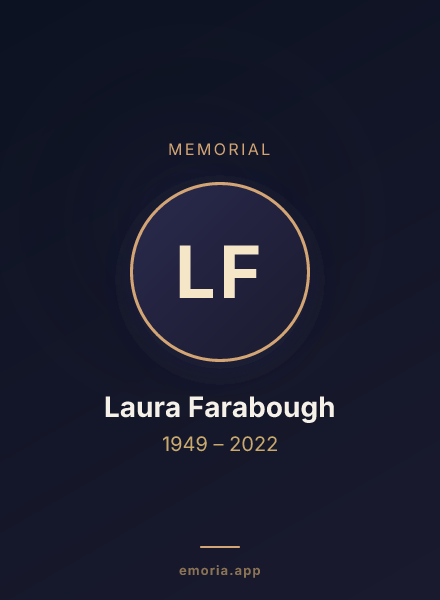 Memorial portrait of Laura Farabough