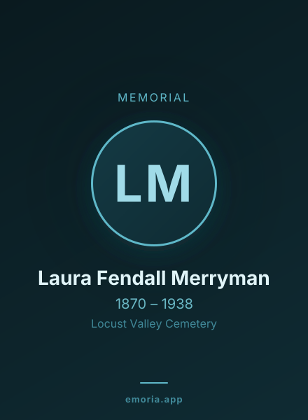 Memorial portrait of Laura Fendall Merryman