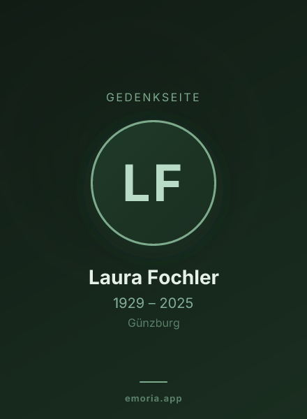 Gedenkportrait von Laura Fochler