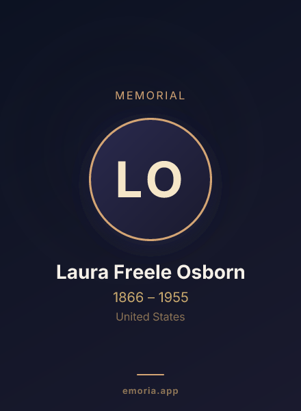 Memorial portrait of Laura Freele Osborn