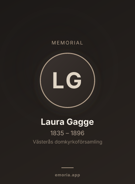 Memorial portrait of Laura Gagge