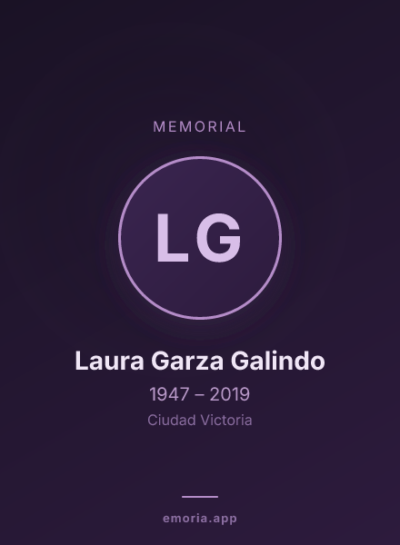 Memorial portrait of Laura Garza Galindo