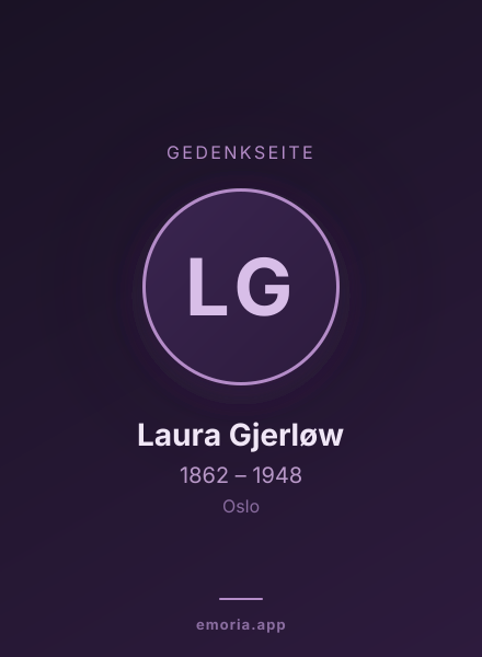 Gedenkportrait von Laura Gjerløw