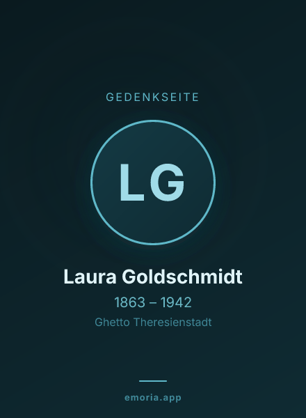 Gedenkportrait von Laura Goldschmidt