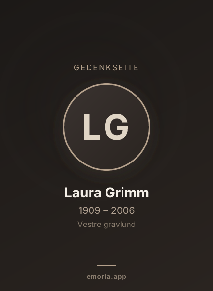 Gedenkportrait von Laura Grimm