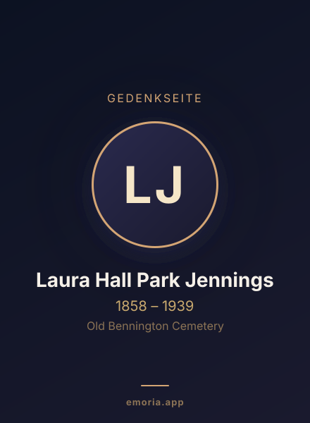 Gedenkportrait von Laura Hall Park Jennings