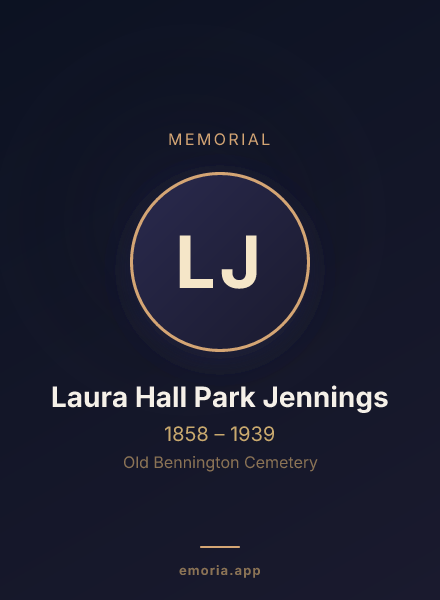 Memorial portrait of Laura Hall Park Jennings
