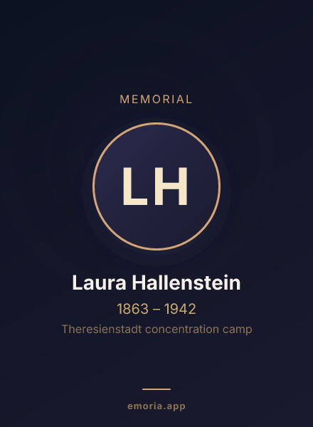 Memorial portrait of Laura Hallenstein
