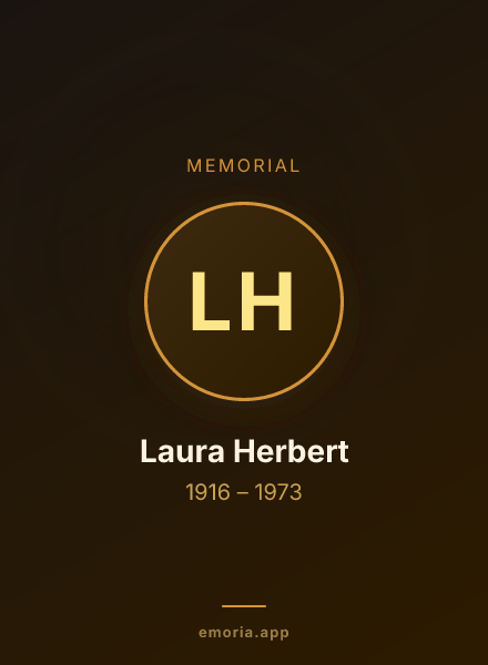 Memorial portrait of Laura Herbert