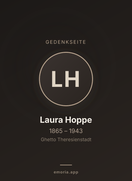 Gedenkportrait von Laura Hoppe