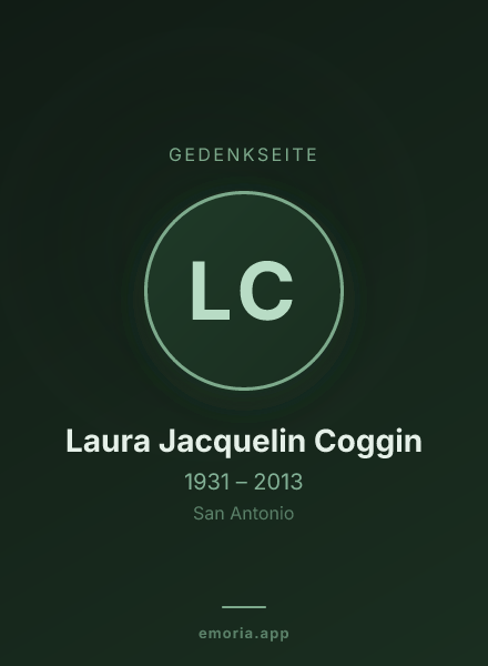 Gedenkportrait von Laura Jacquelin Coggin