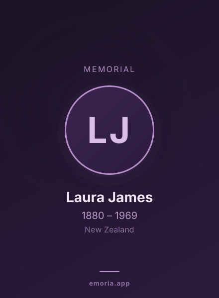 Memorial portrait of Laura James