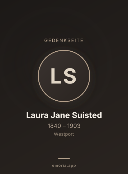 Gedenkportrait von Laura Jane Suisted