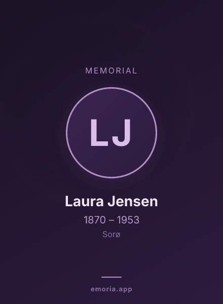 Memorial portrait of Laura Jensen