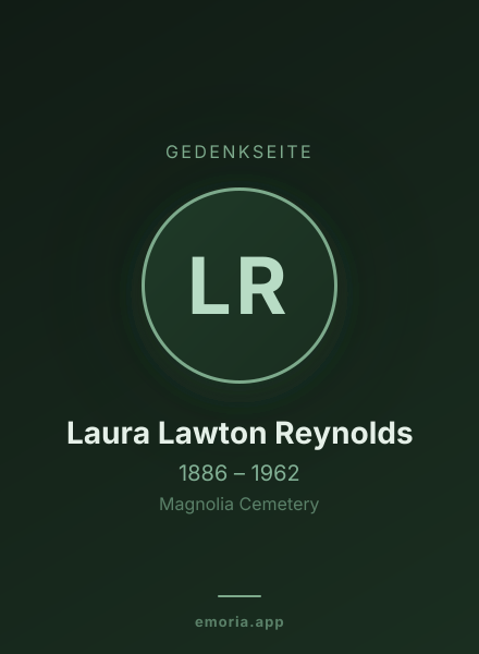 Gedenkportrait von Laura Lawton Reynolds