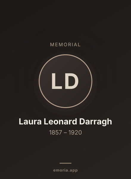 Memorial portrait of Laura Leonard Darragh