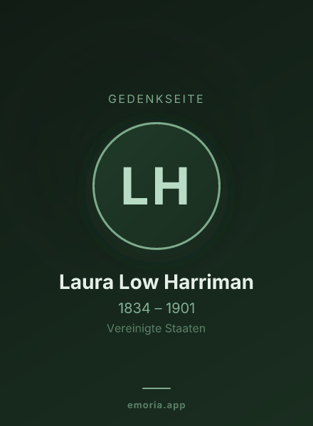 Gedenkportrait von Laura Low Harriman