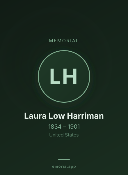 Memorial portrait of Laura Low Harriman