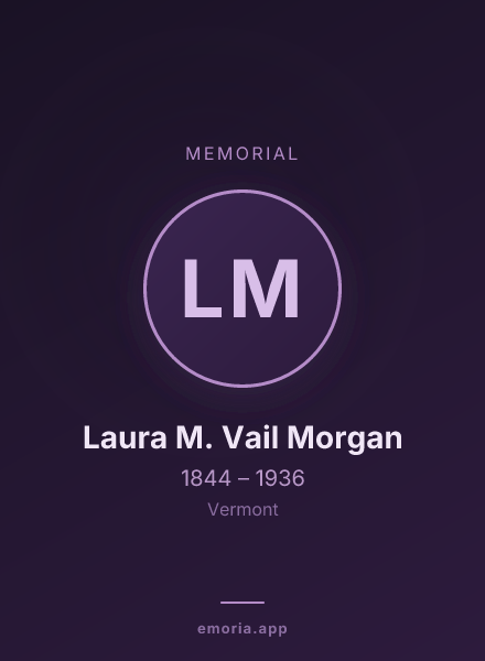 Memorial portrait of Laura M. Vail Morgan